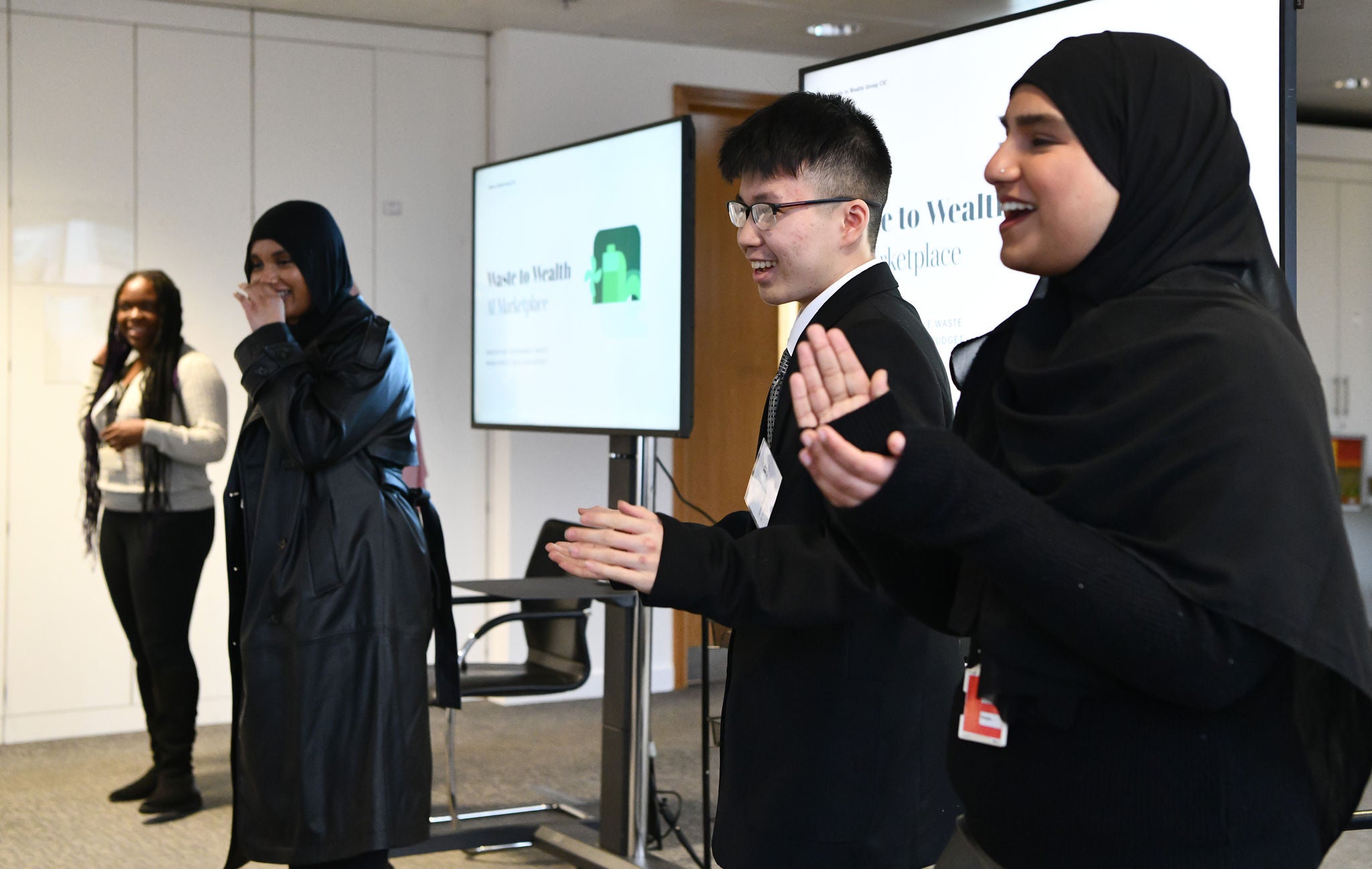 young people presenting