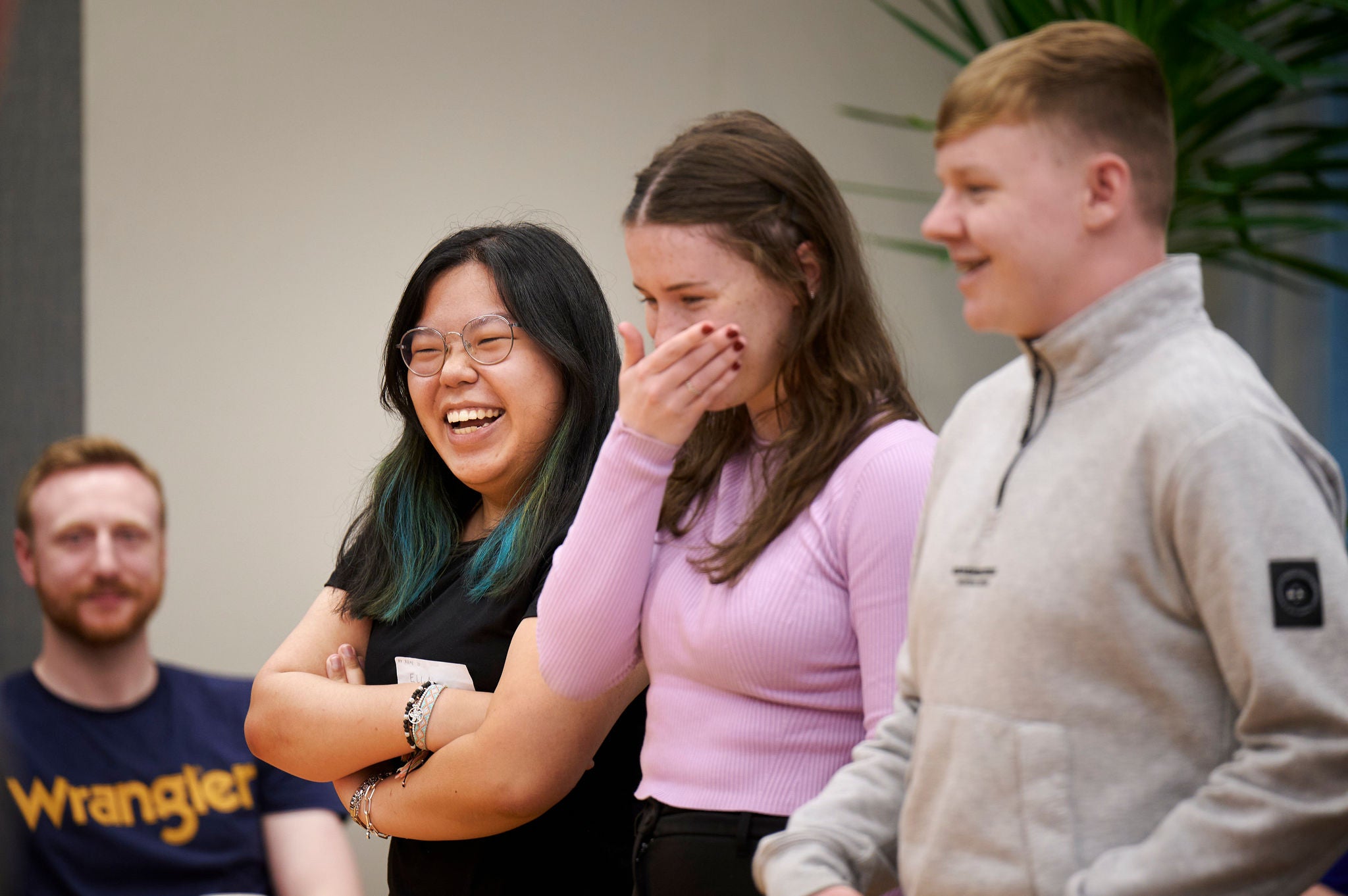 young people laughing