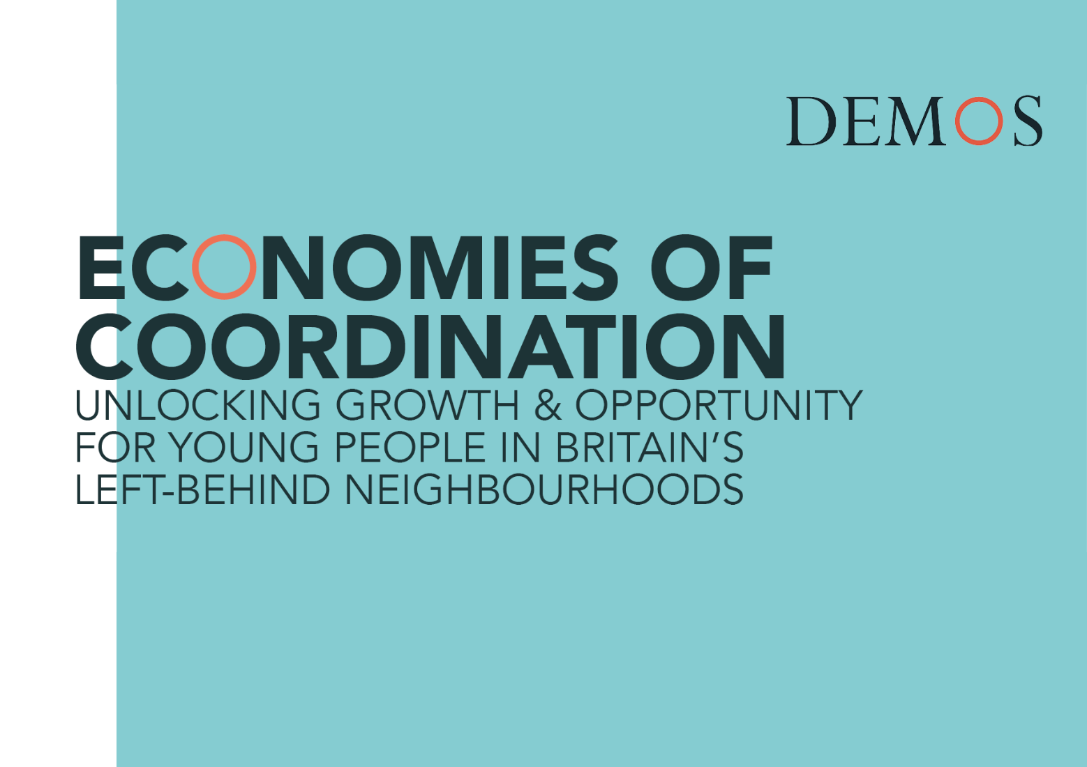 Graphic with a blue and white background with the report title on the front